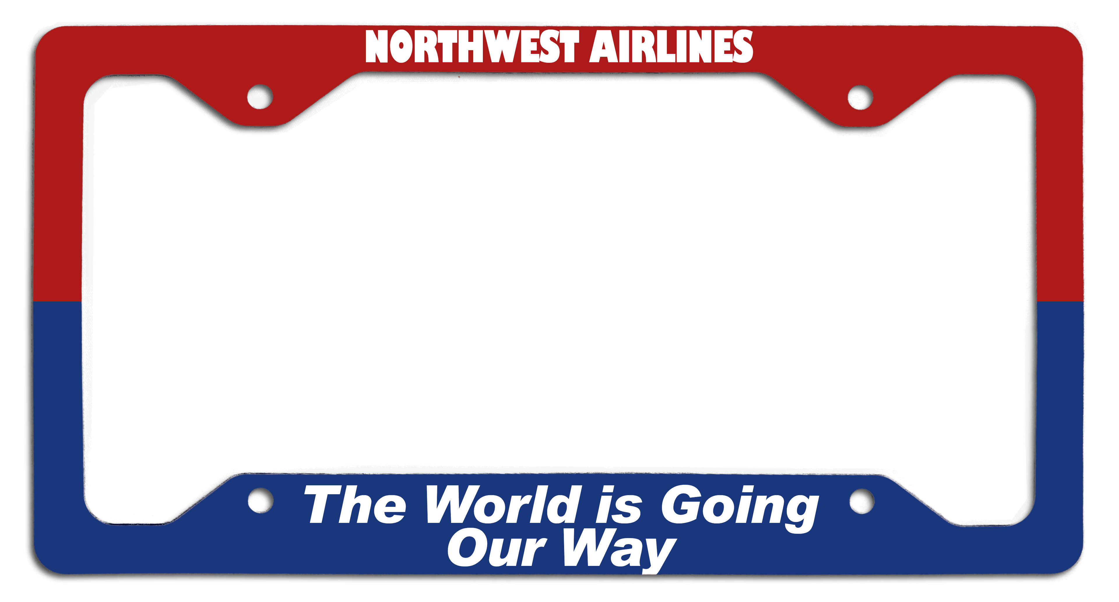 Northwest Airlines - The World Is Going Our Way - License Plate Frame