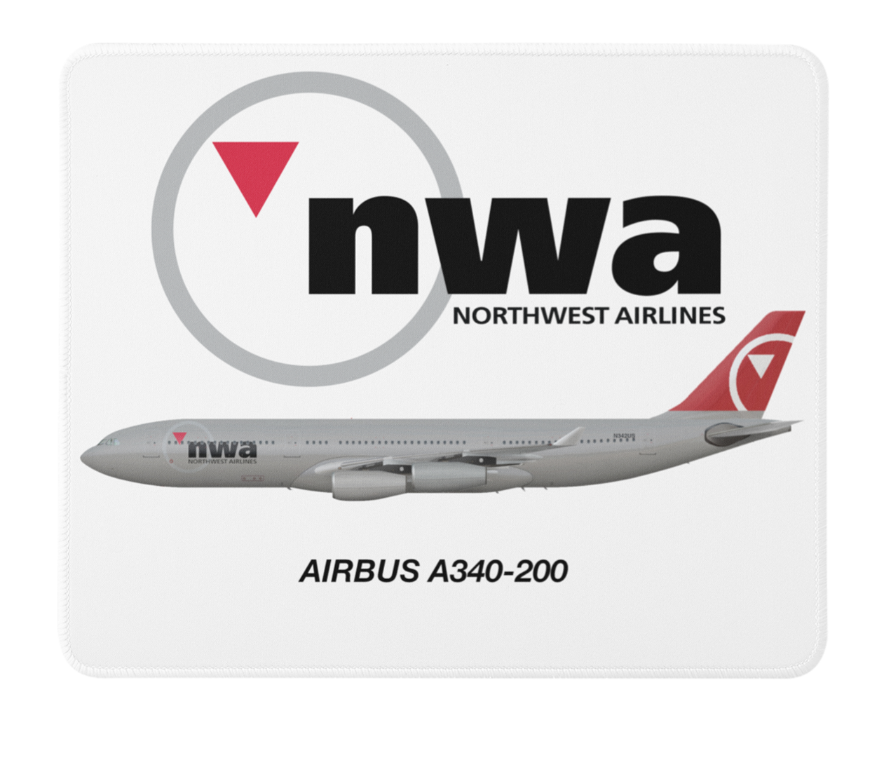 NWA Airbus A340 Mousepad