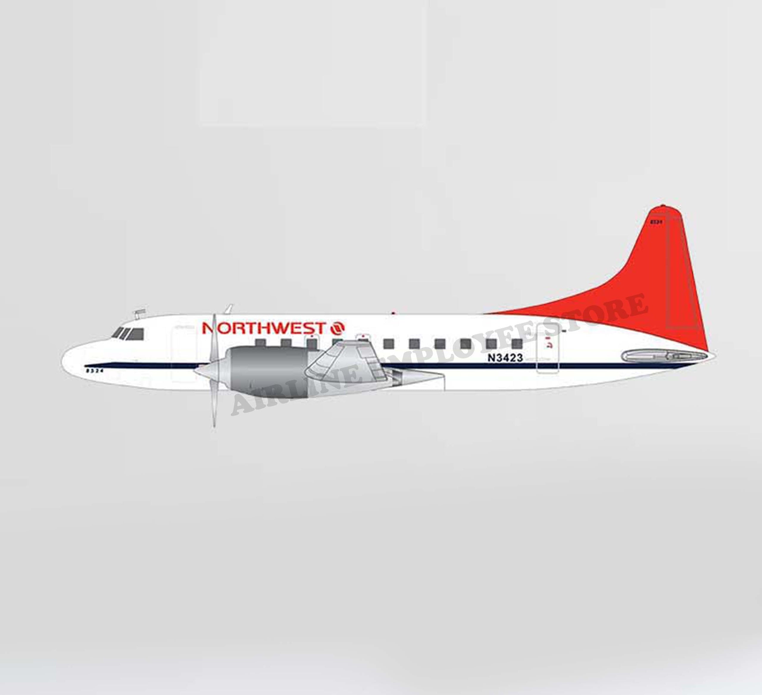 Northwest Airlines Convair Livery Decal Stickers