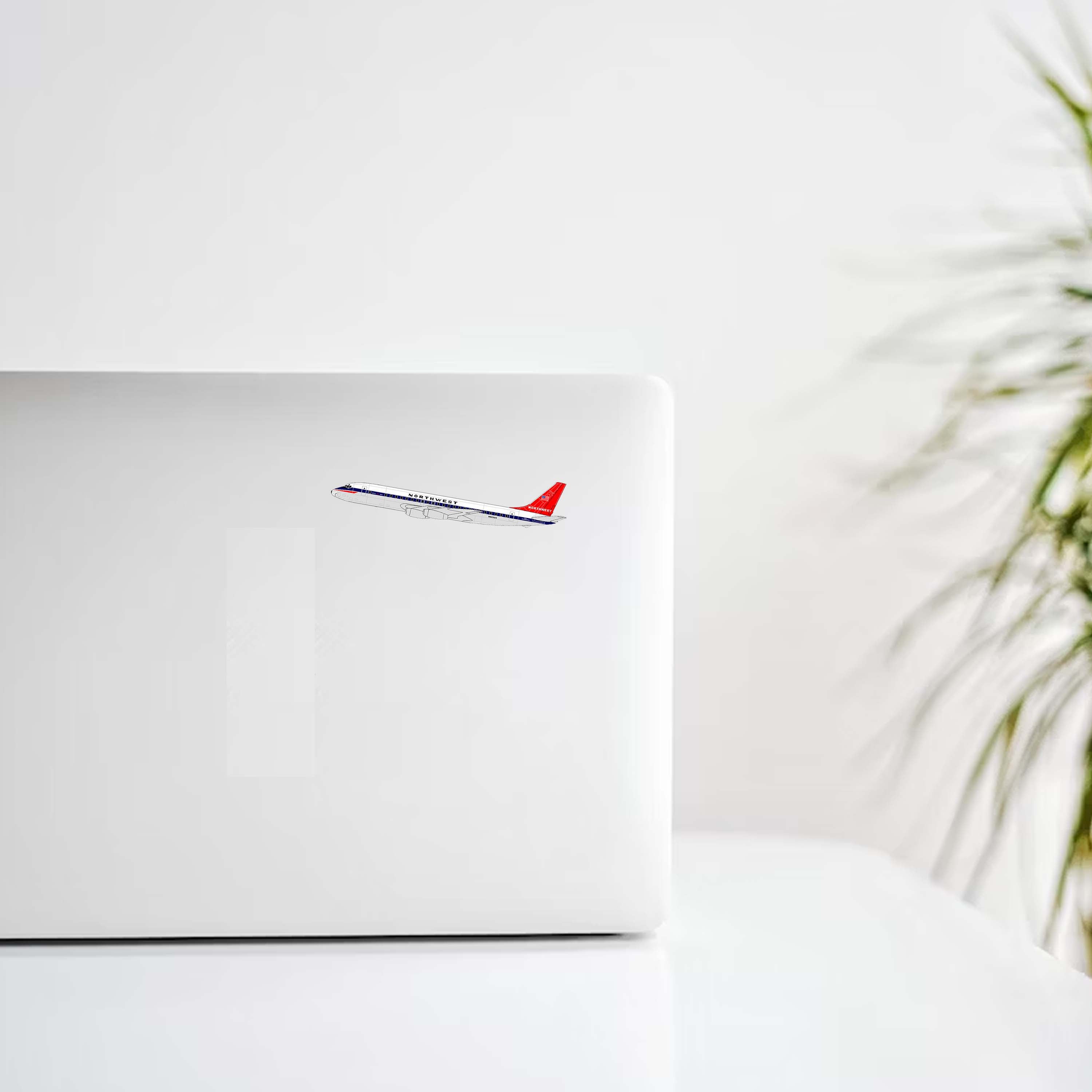 Northwest Airlines Jet Red Tail Decal Stickers