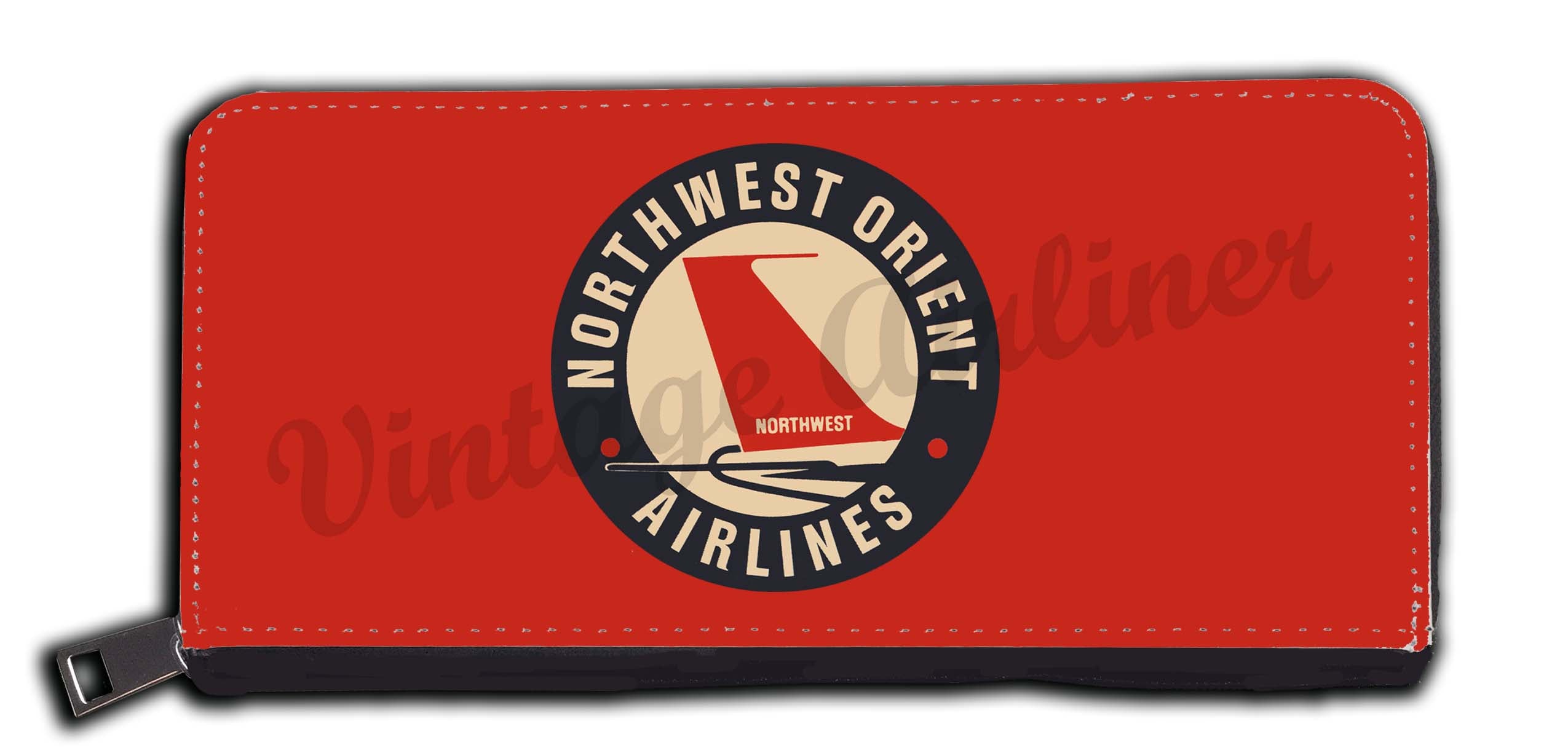 Northwest Orient Airlines 1950's Vintage Bag Sticker Wallet