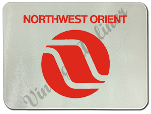 Northwest Airlines Last Logo Glass Cutting Board