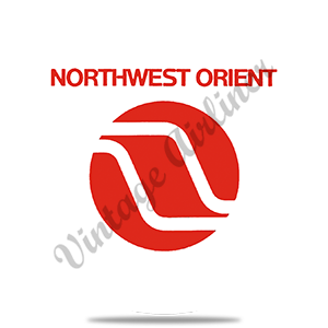 Northwest Orient Airlines Logo Round Sandstone Coaster