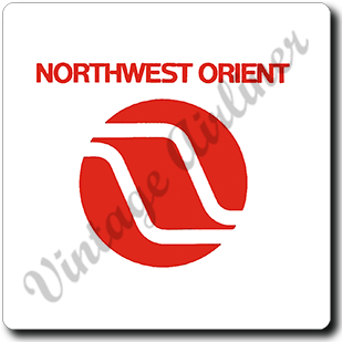 Northwest Orient Airlines Logo Square Sandstone Coaster