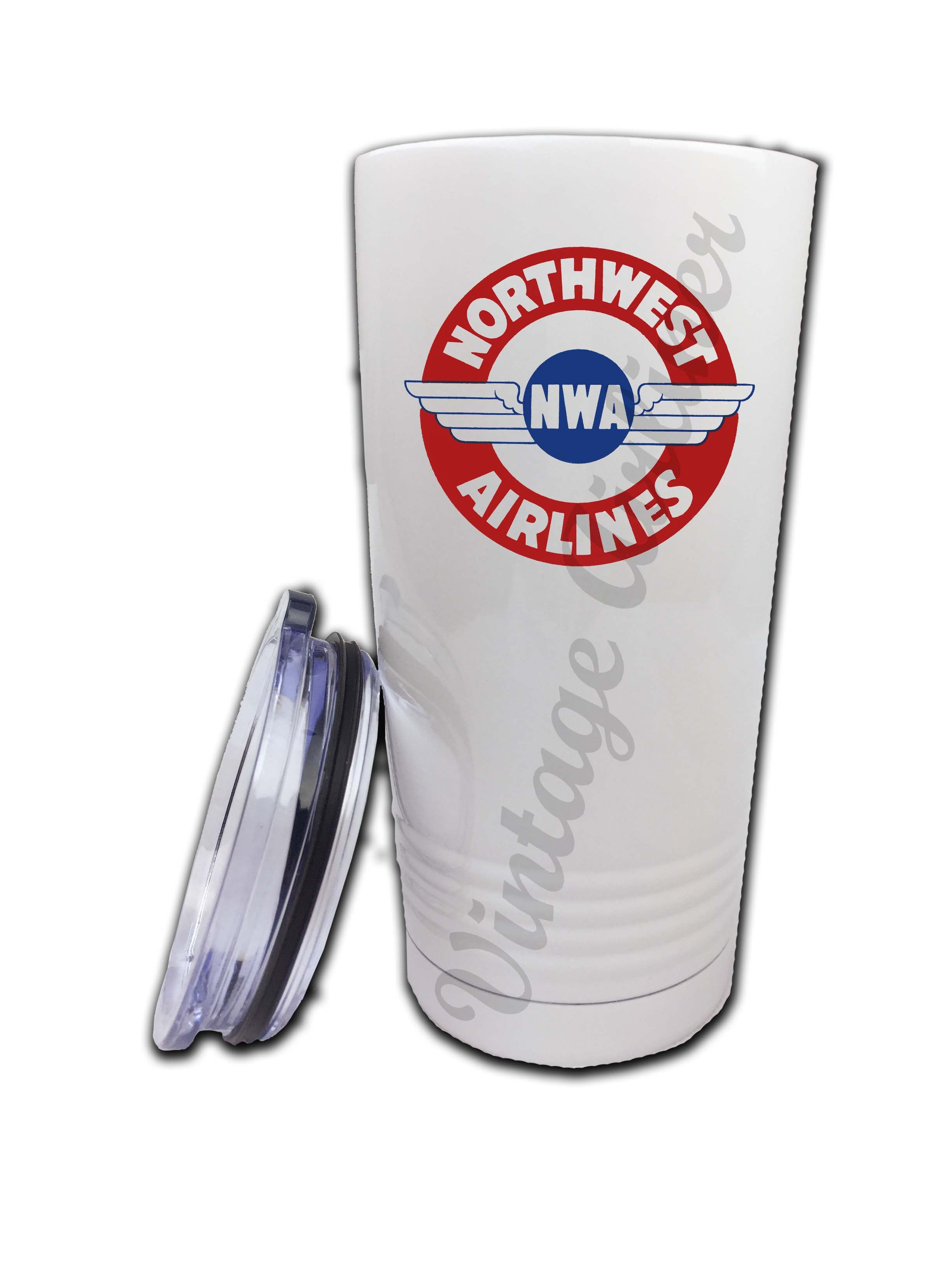 Northwest Airlines 1930's Vintage Bag Sticker Tumbler