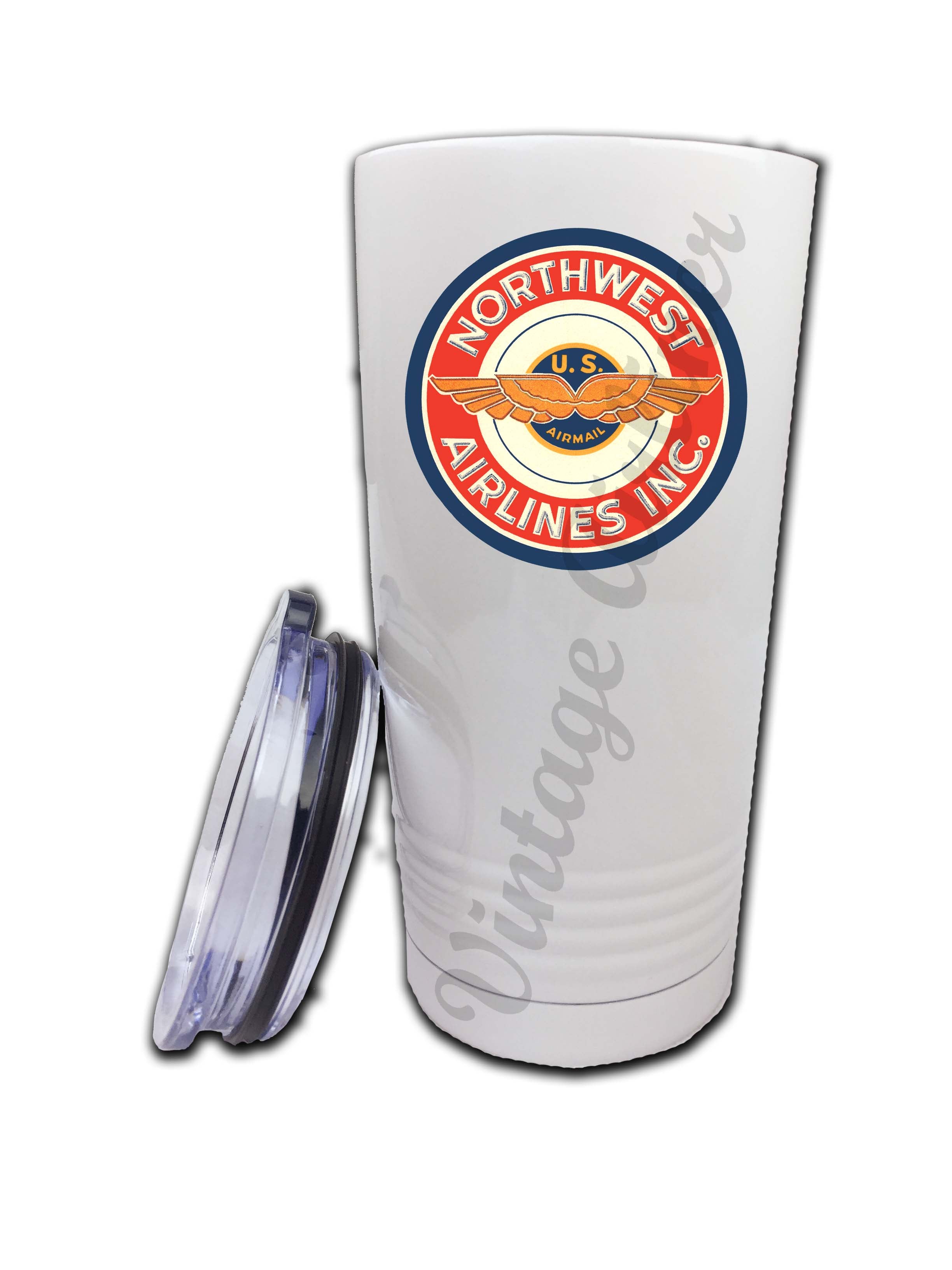 Northwest Airlines 1940's Bag Sticker Tumbler