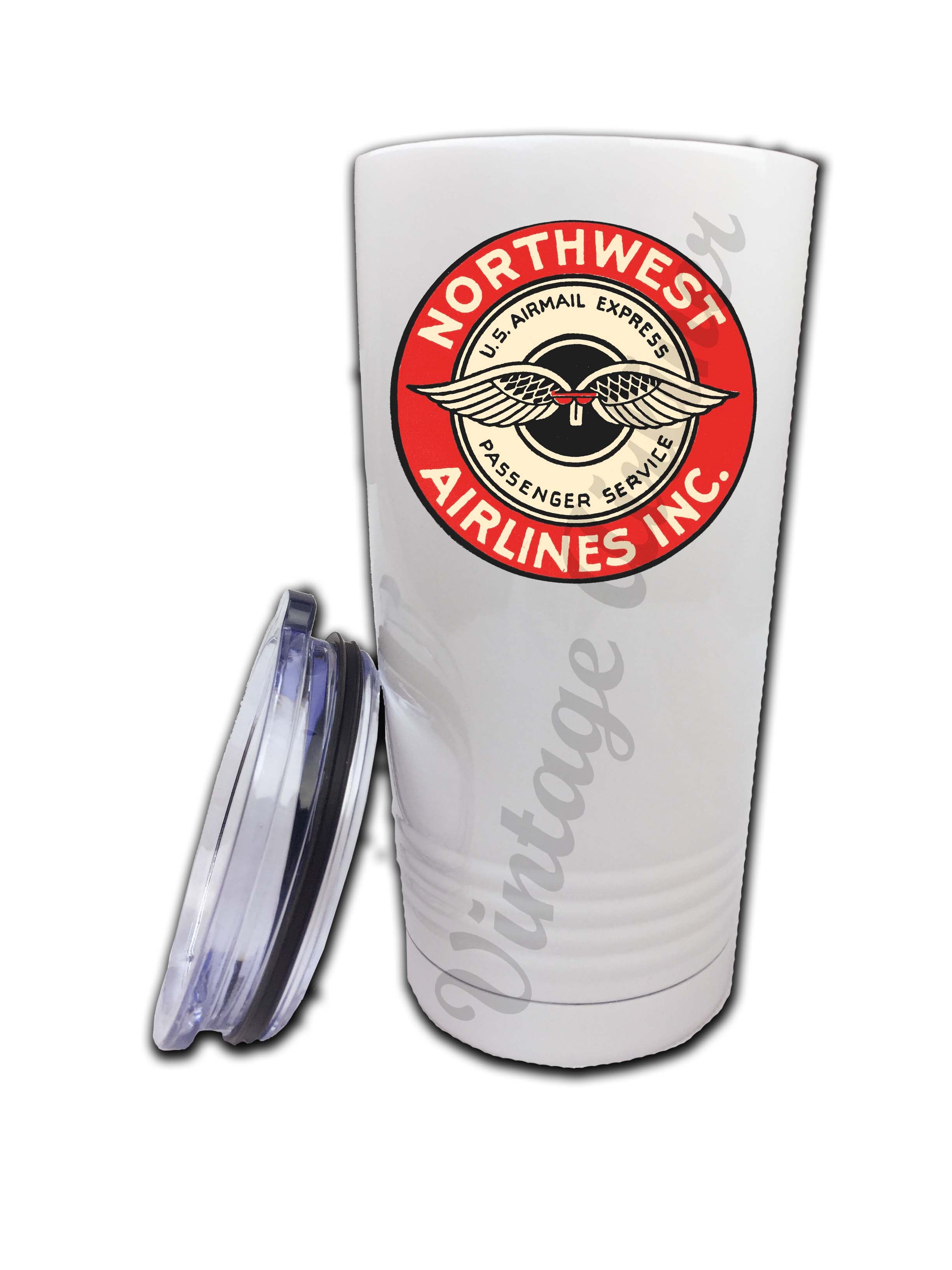 Northwest Airlines 1940's Bag Sticker Tumbler