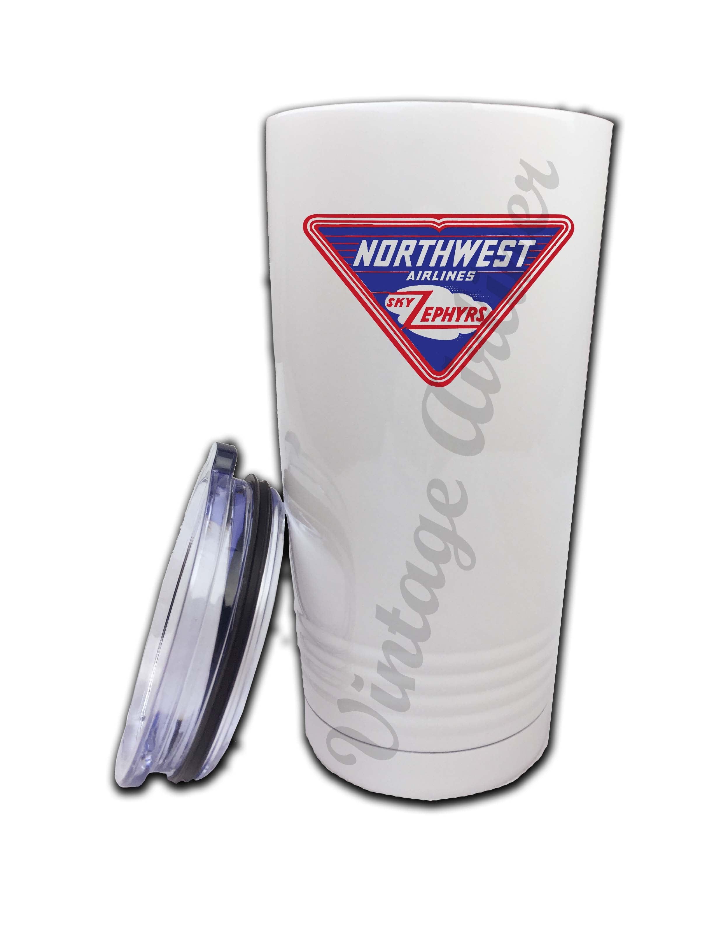 Northwest Airlines 1930's Sky Zephyr Bag Sticker Tumbler