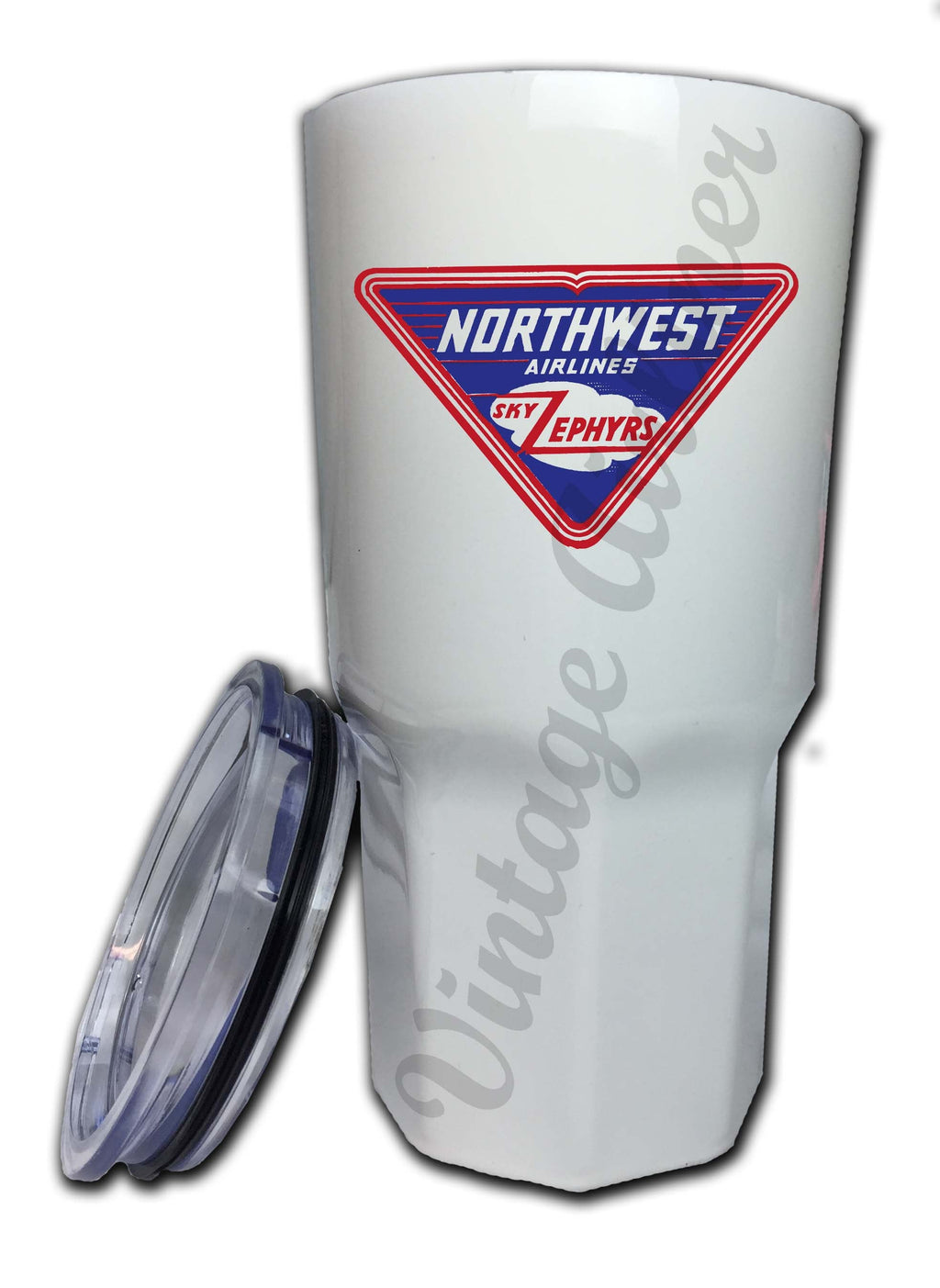 Northwest Airlines 1930's Sky Zephyr Bag Sticker Tumbler