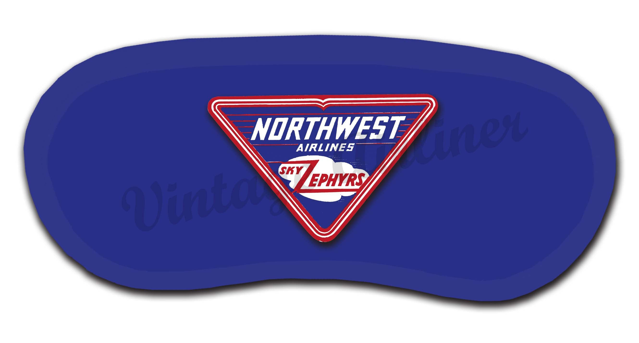 Northwest Airlines 1930's Sky Zephyr's Vintage Bag Sticker Sleep Mask