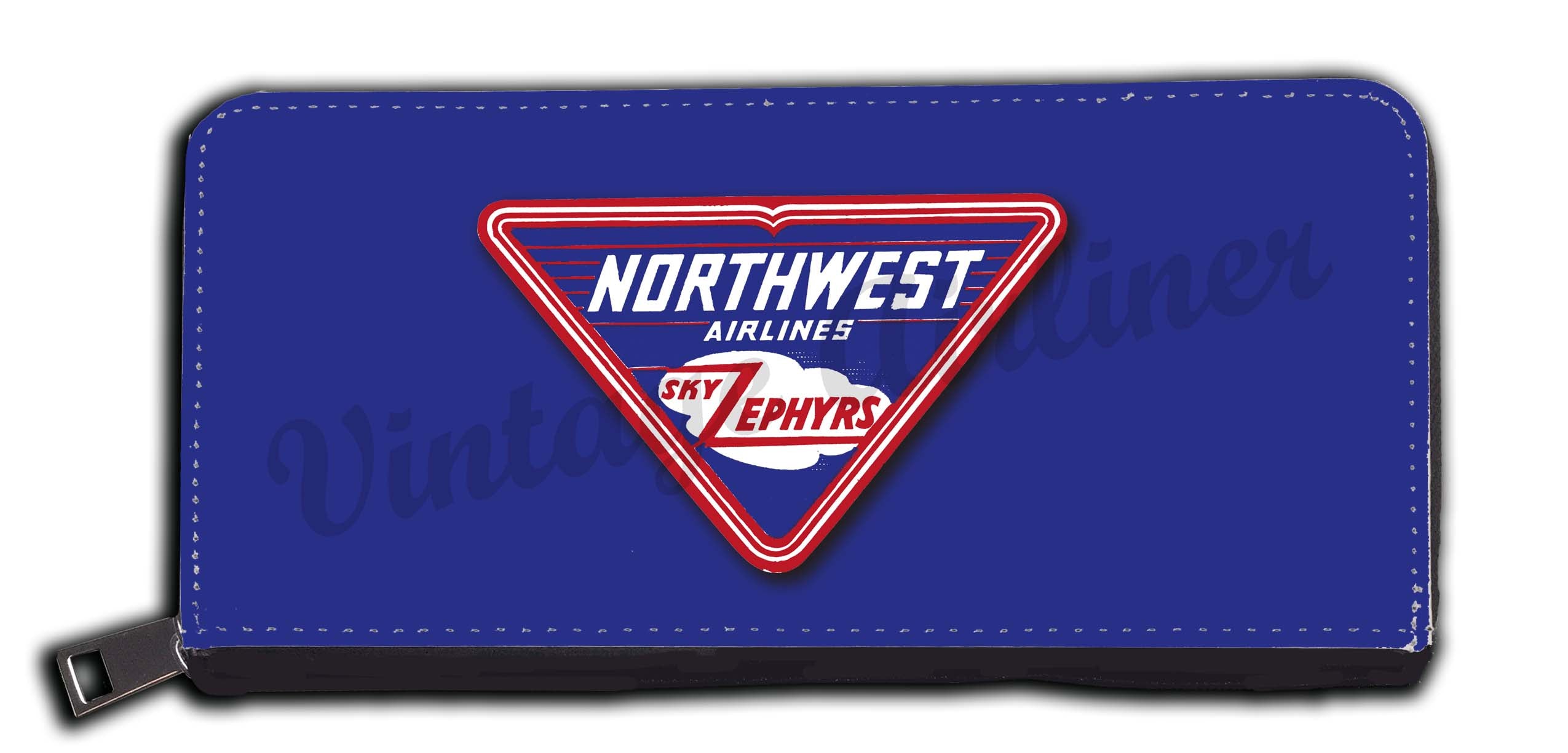 Northwest Airlines 1930's Sky Zephyr's Vintage Bag Sticker Wallet