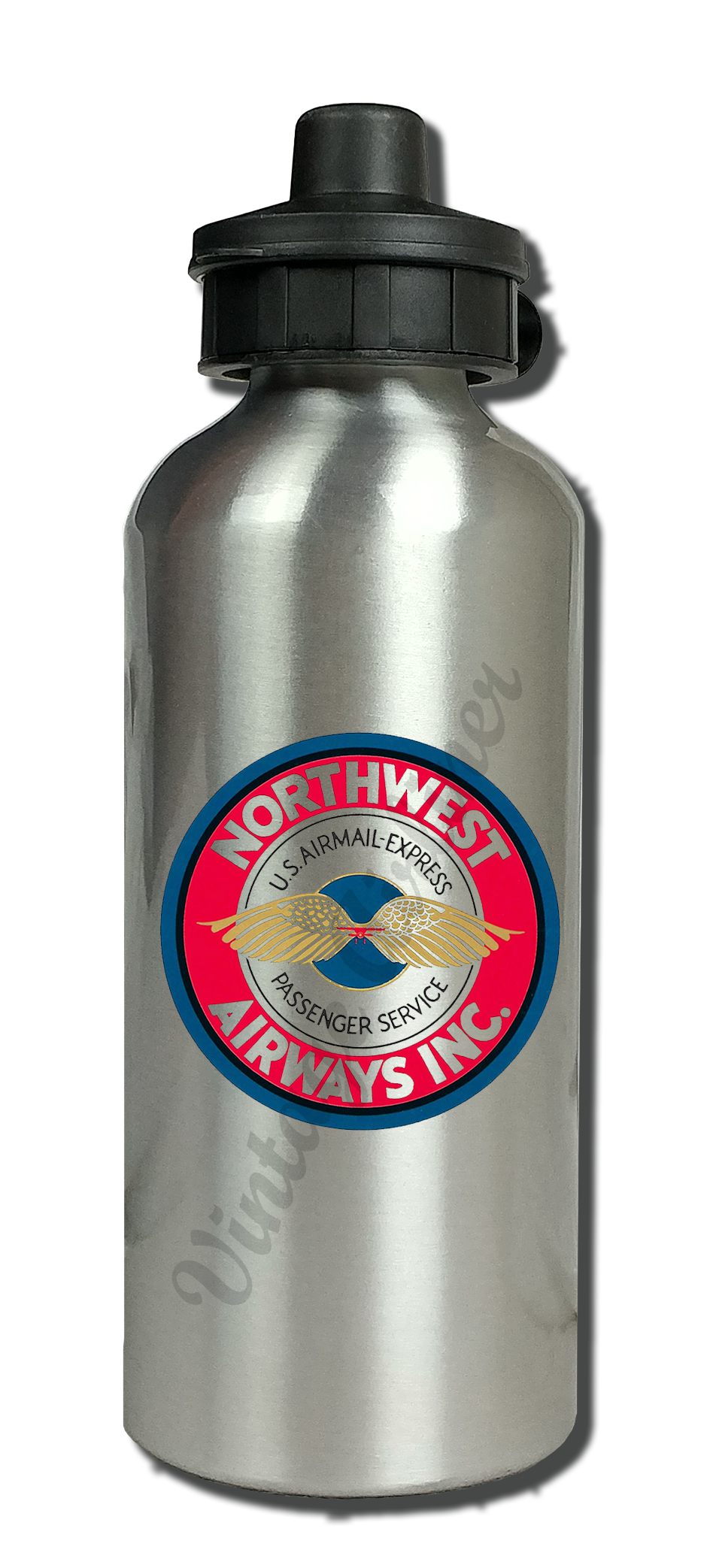 Northwest Airlines Vintage Logo Aluminum Water Bottle