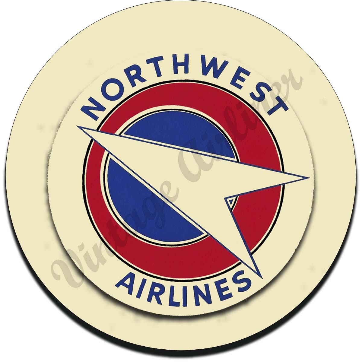 Northwest Airlines Vintage Sandstone Coaster