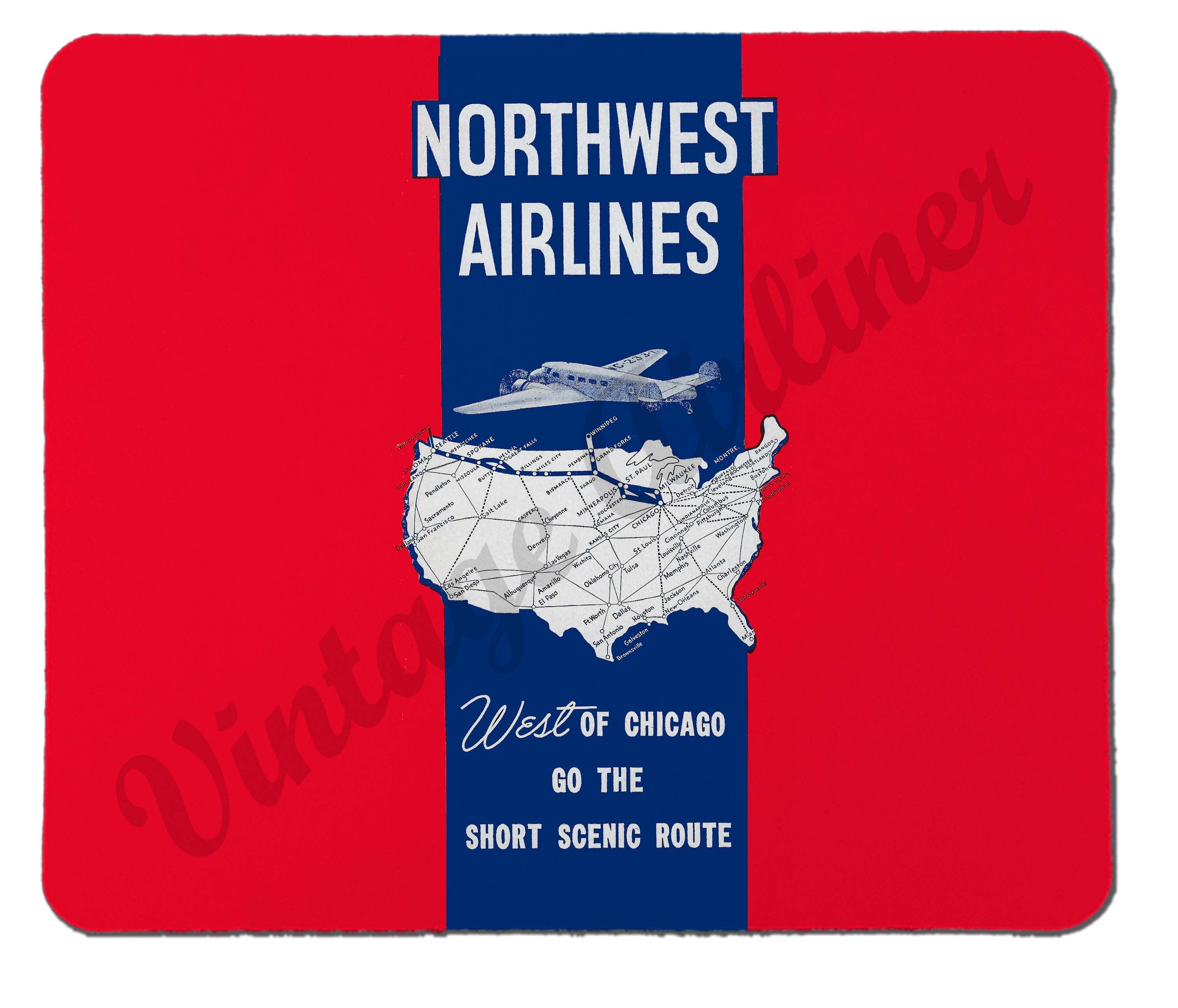 Northwest Airlines Vintage Mousepad
