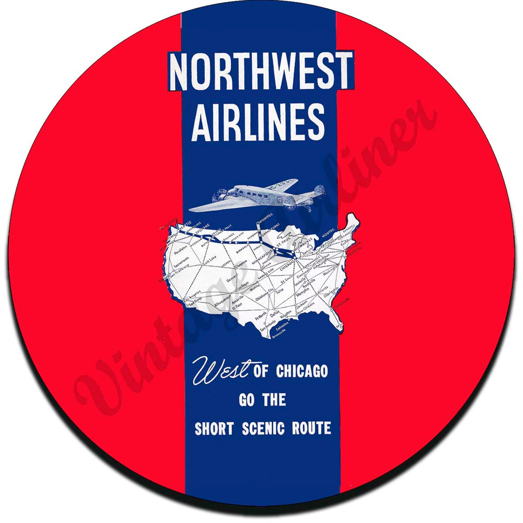 Northwest Airlines Sandstone Coaster