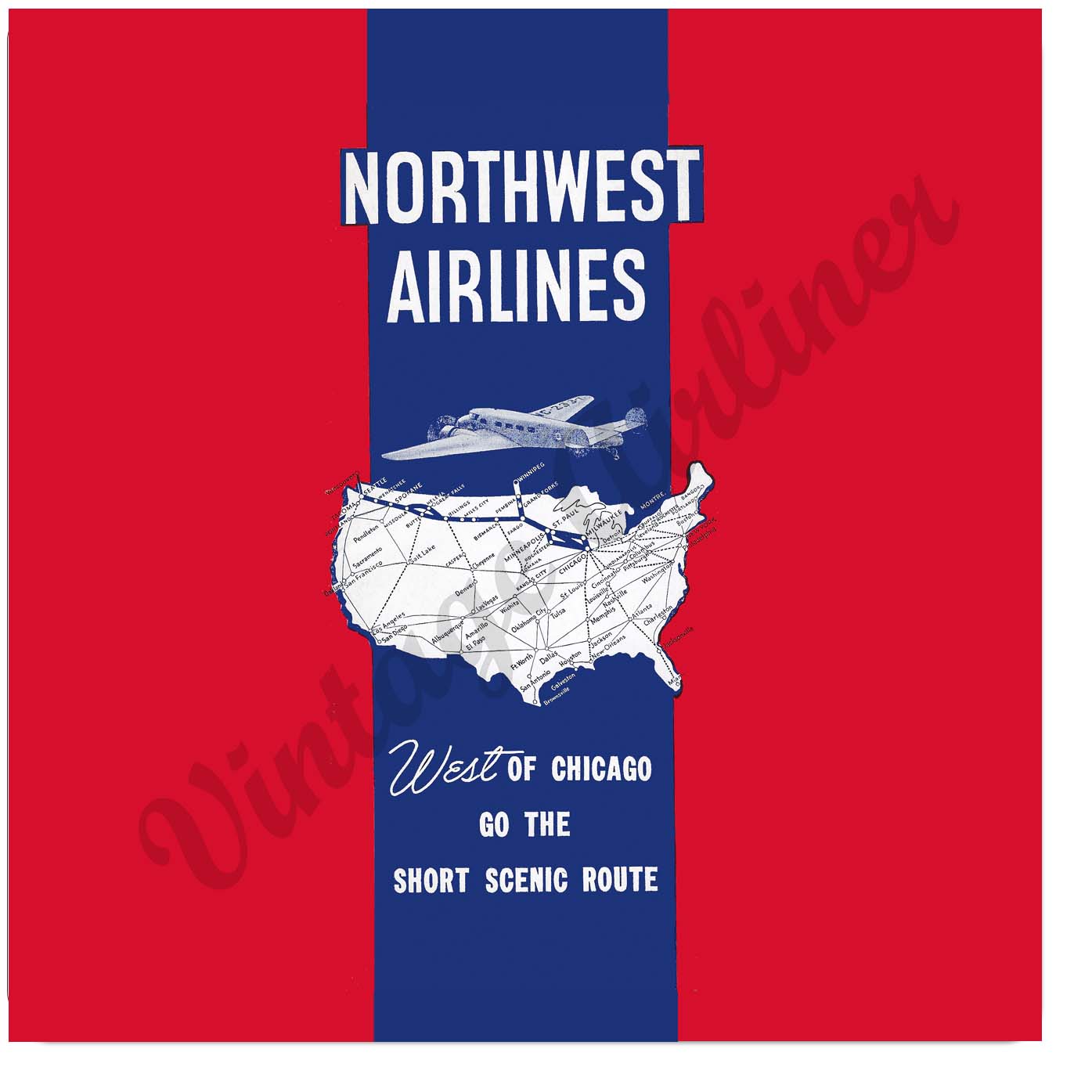 Northwest Airlines Sandstone Coaster