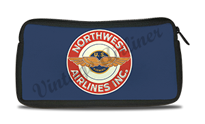 Northwest Airlines 1940's Bag Sticker Travel Pouch