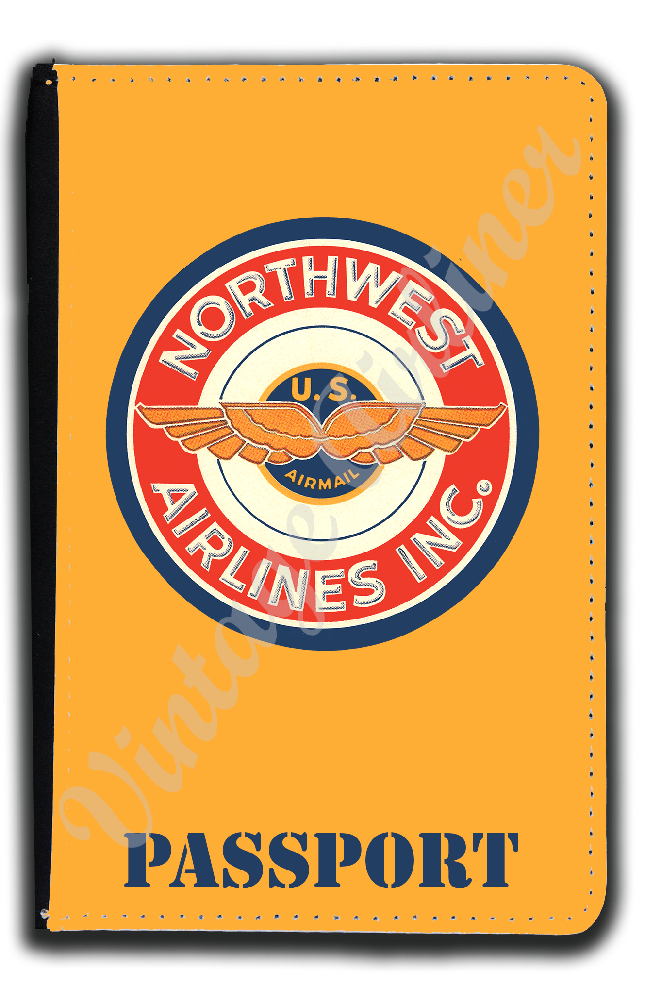 Northwest Airlines 1940's Bag Sticker Passport Case
