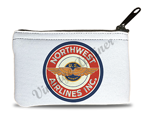 Northwest Airlines 1940's Vintage Bag Sticker Rectangular Coin Purse