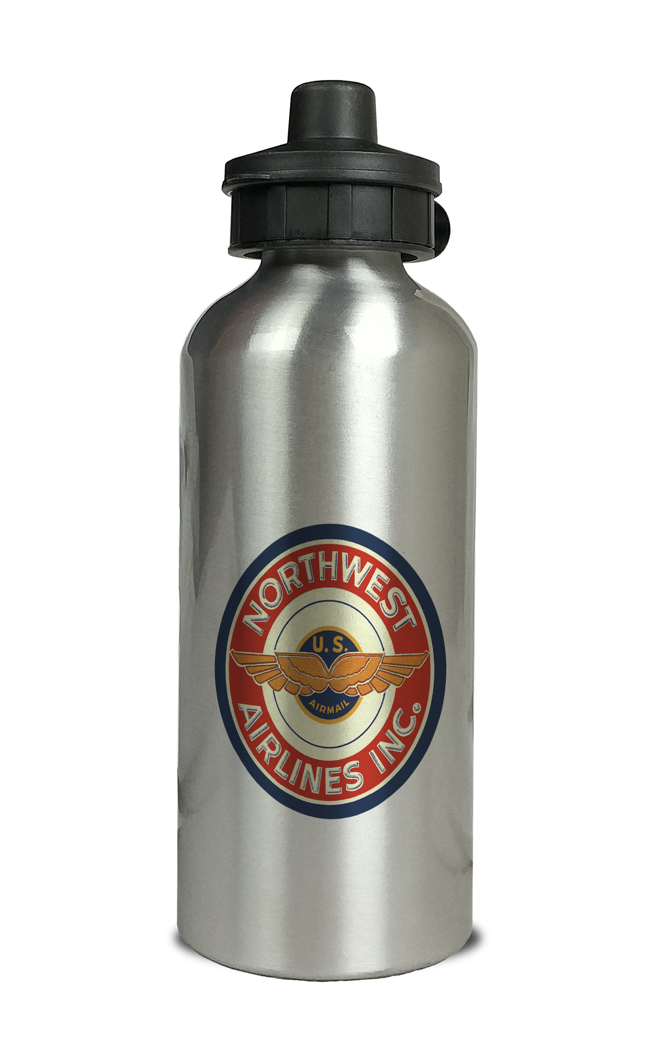 Northwest Airlines 1940's Aluminum Water Bottle