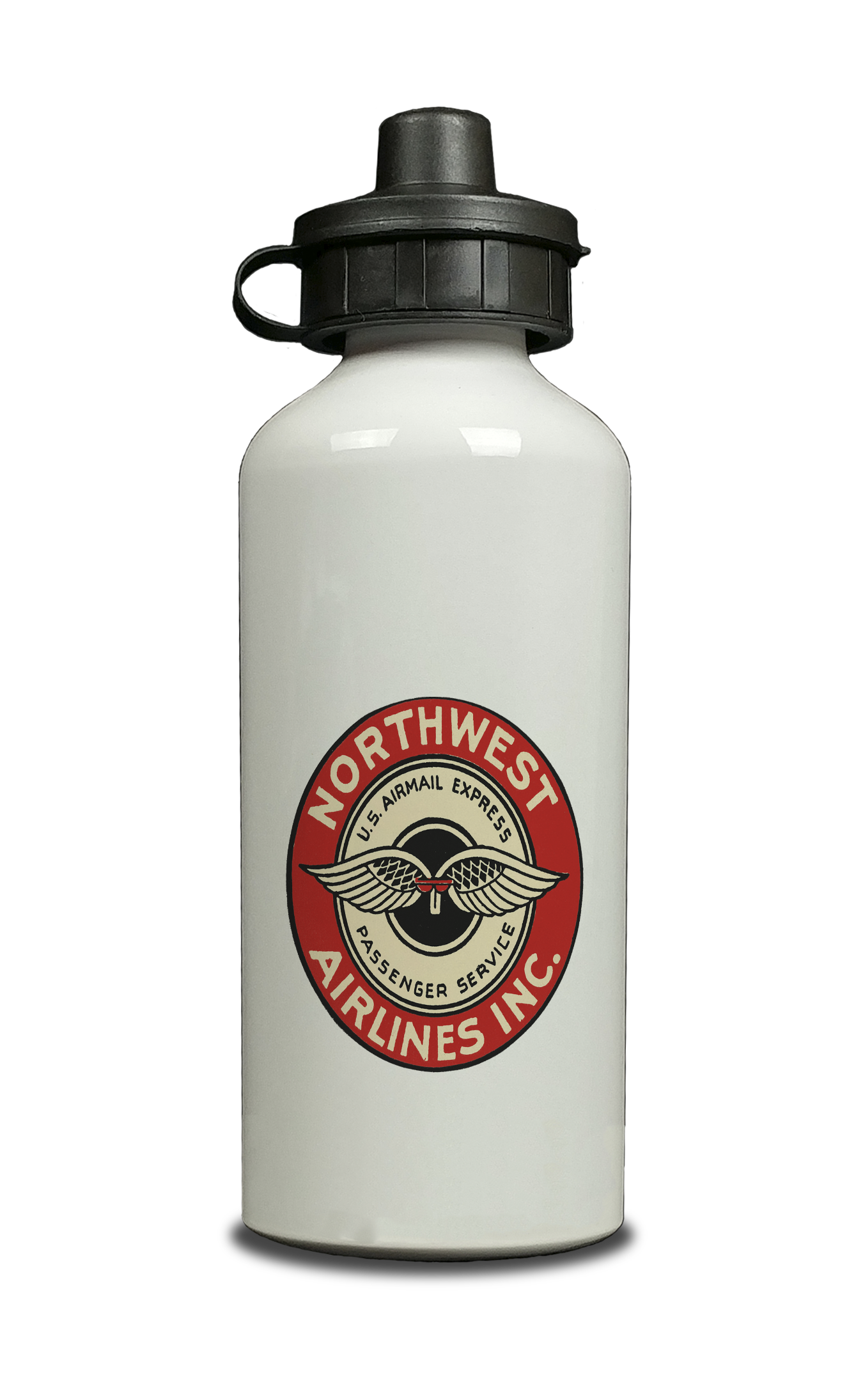 Northwest Airlines 1940's Aluminum Water Bottle