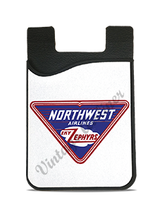Northwest Airlines 1930's Sky Zephyrs Vintage Bag Sticker Card Caddy