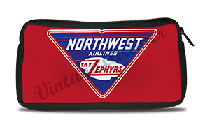 Northwest Airlines 1930's Sky Zephyr's Vintage Bag Sticker Travel Pouch