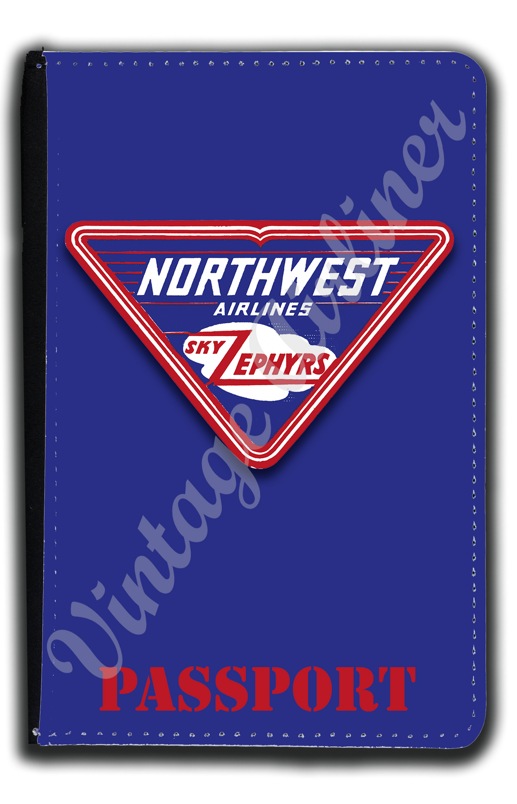 Northwest Airlines 1930's Sky Zephyr Bag Sticker Passport Case