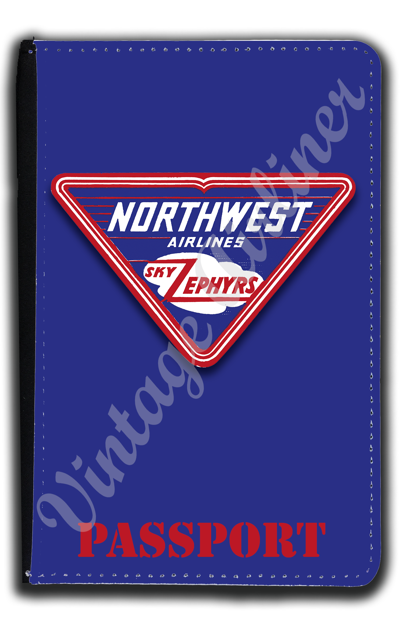 Northwest Airlines 1930's Sky Zephyr Bag Sticker Passport Case