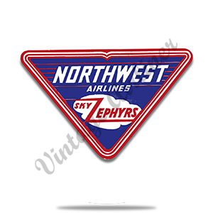 Northwest Airlines 1930's Sky Zephyr's Vintage Round Sandstone Coaster