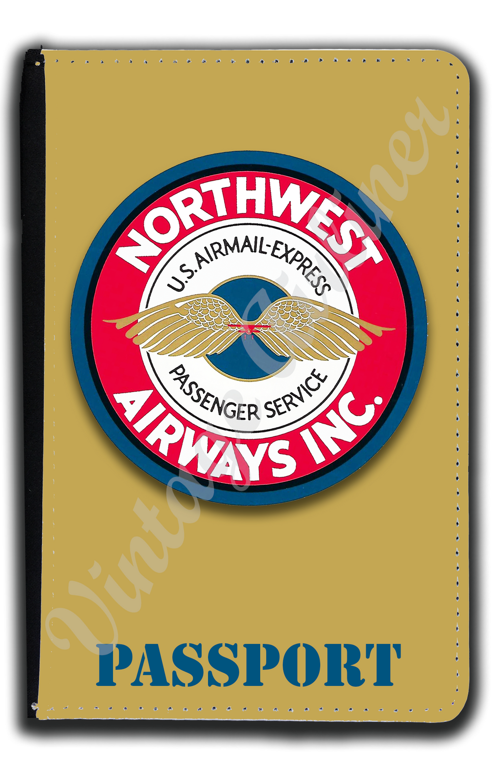 Northwest Airways 1940's Bag Sticker Passport Case
