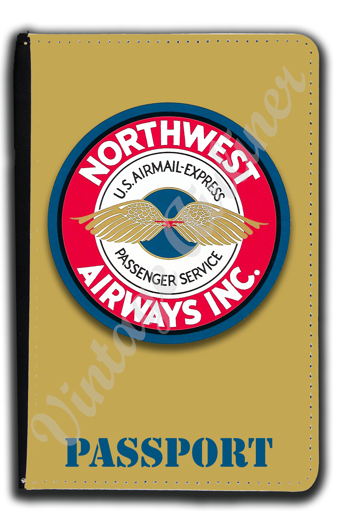 Northwest Airways 1940's Bag Sticker Passport Case