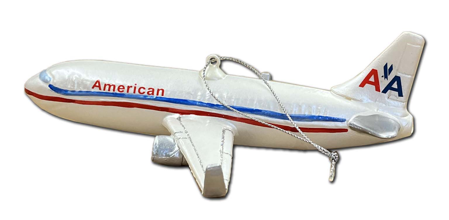 Old AA Livery Airplane Christmas Ornament