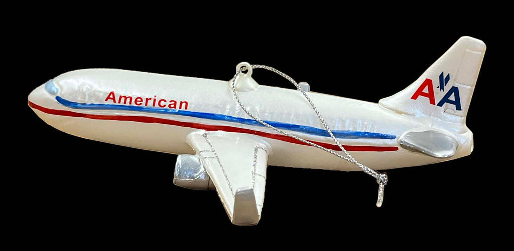 Old AA Livery Airplane Christmas Ornament