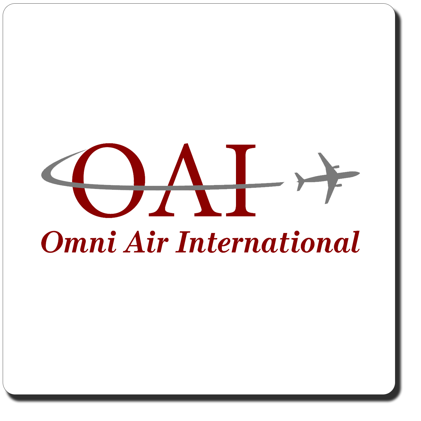 Omni Air International Logo Travel Poster Sandstone Coaster