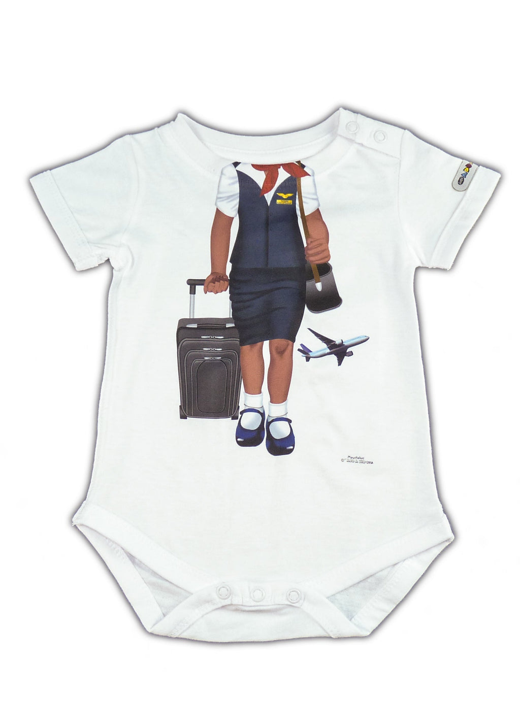 Add A Kid Infant Female Flight Attendant Onesie