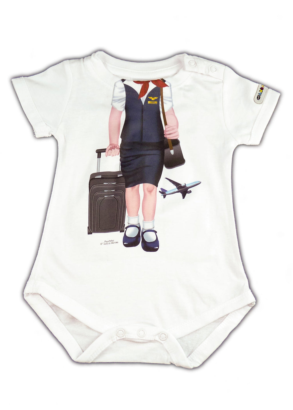 Add A Kid Infant Female Flight Attendant Onesie