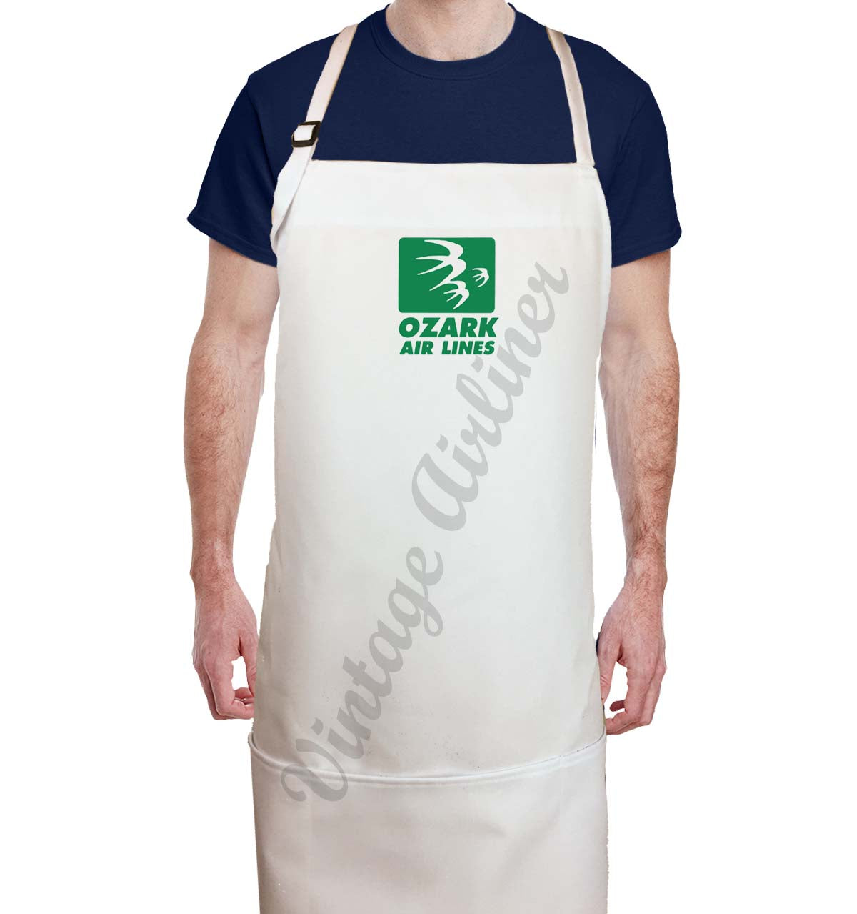 Ozark Airlines Green Logo Bag Sticker Apron