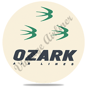 Ozark Air Lines Vintage Logo Round Sandstone Coaster