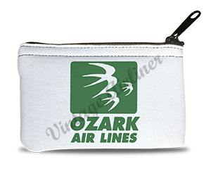 Ozark Airlines Green Logo Rectangular Coin Purse