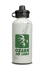 Ozark Airlines Green Logo Aluminum Water Bottle