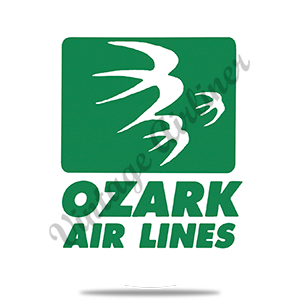 Ozark Airlines Logo Round Sandstone Coaster