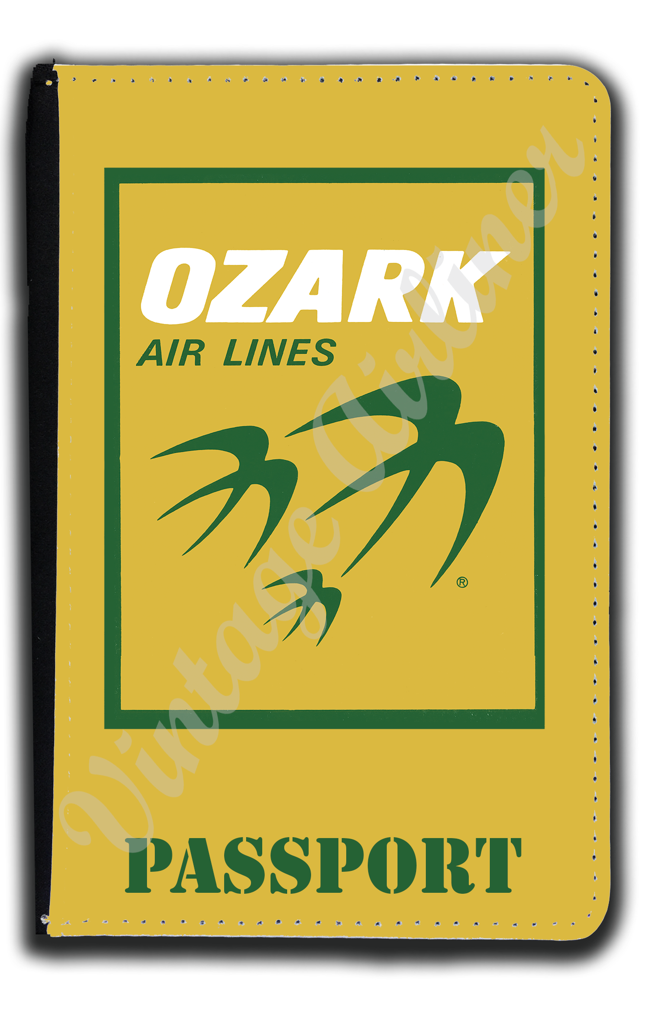 Ozark Airlines 1960's Bag Sticker Passport Case