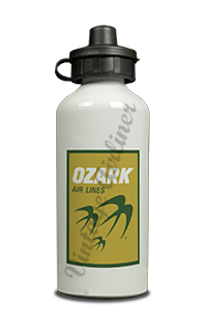 Ozark Airlines Yellow Logo Aluminum Water Bottle