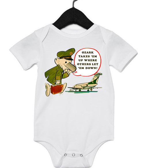 "Ozark Takes 'Em Up Where Others Let 'Em Down!" Infant Onesie