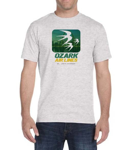 Ozark Airlines Logo Orgin City View T-Shirt