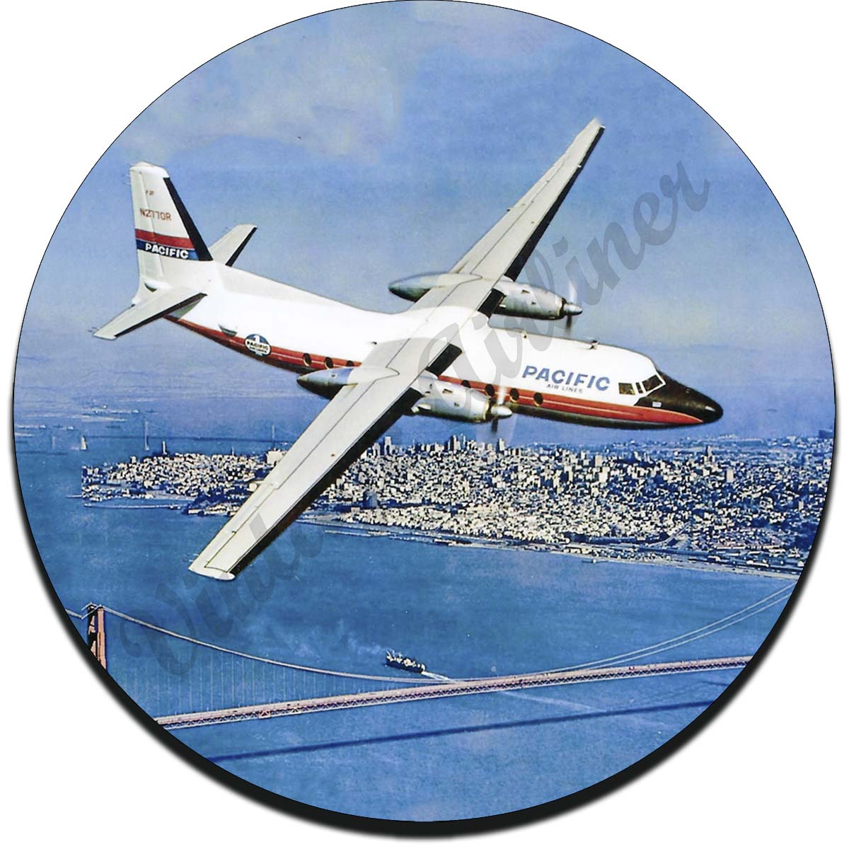 Pacific Airlines Vintage Sandstone Coaster