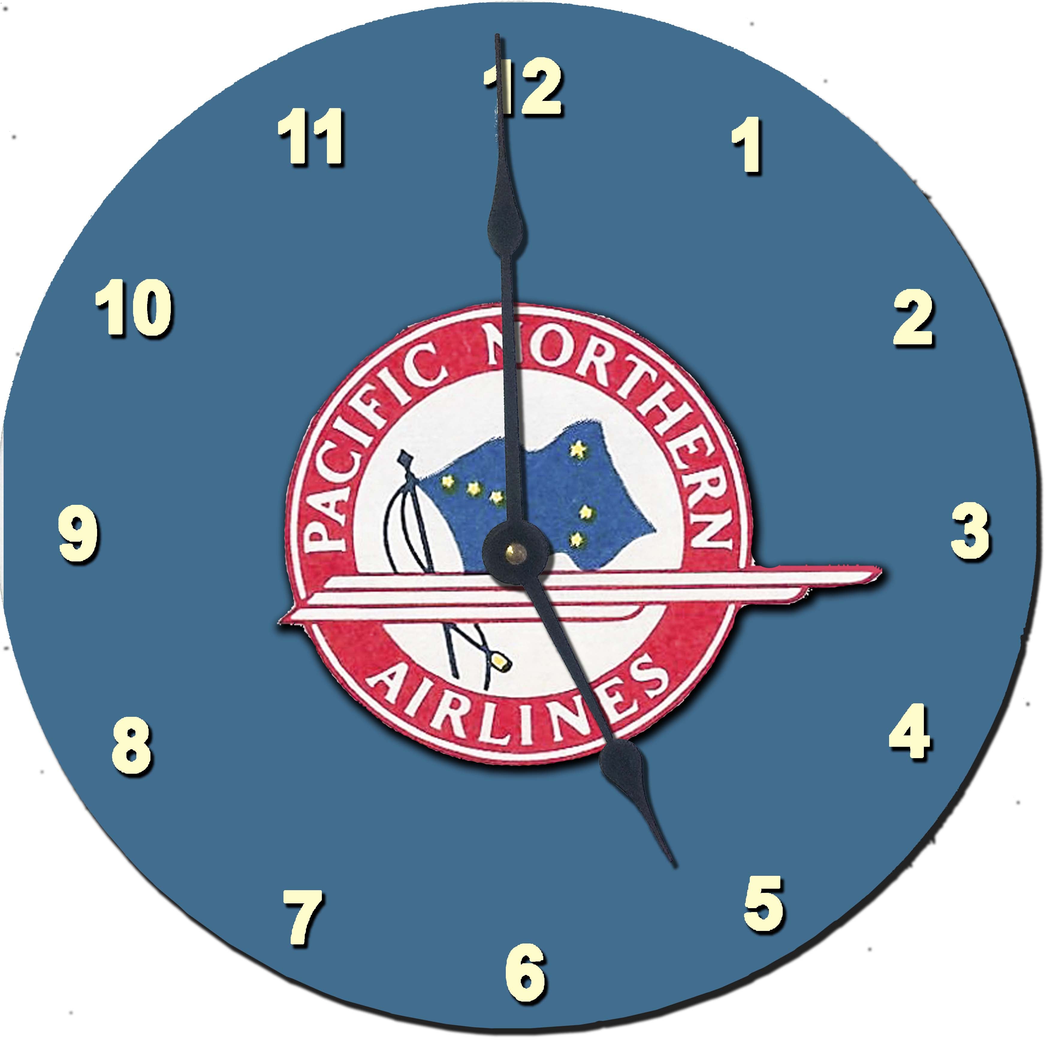 Pacific Northern Airlines Vintage Wall Clock