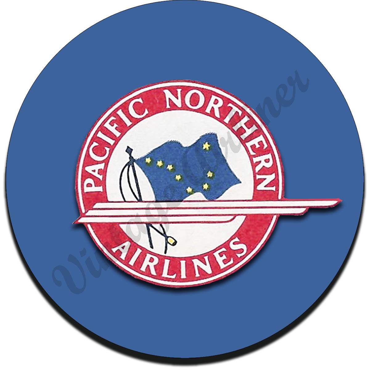 Pacific Northern Airlines Vintage Sandstone Coaster