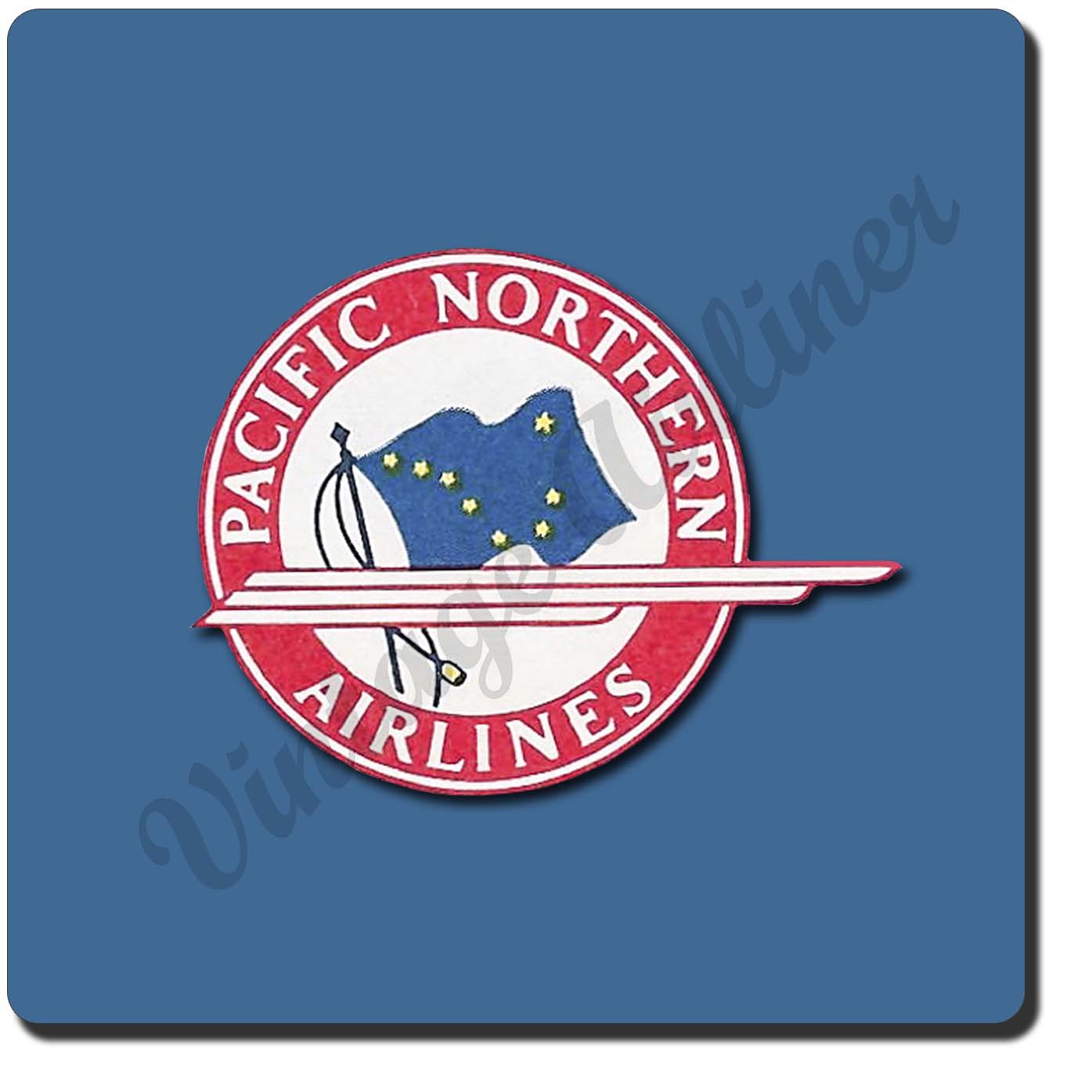 Pacific Northern Airlines Vintage Sandstone Coaster